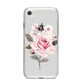 Personalised Rose with Name iPhone 8 Bumper Case on Silver iPhone