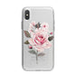 Personalised Rose with Name iPhone X Bumper Case on Silver iPhone Alternative Image 1