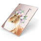 Personalised Rough Collie Apple iPad Case on Rose Gold iPad Side View