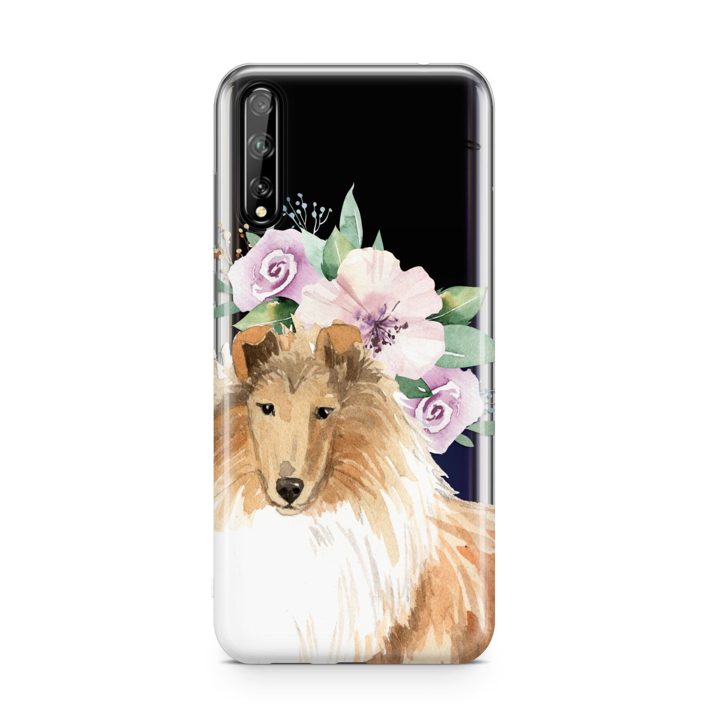 Personalised Rough Collie Huawei Enjoy 10s Phone Case