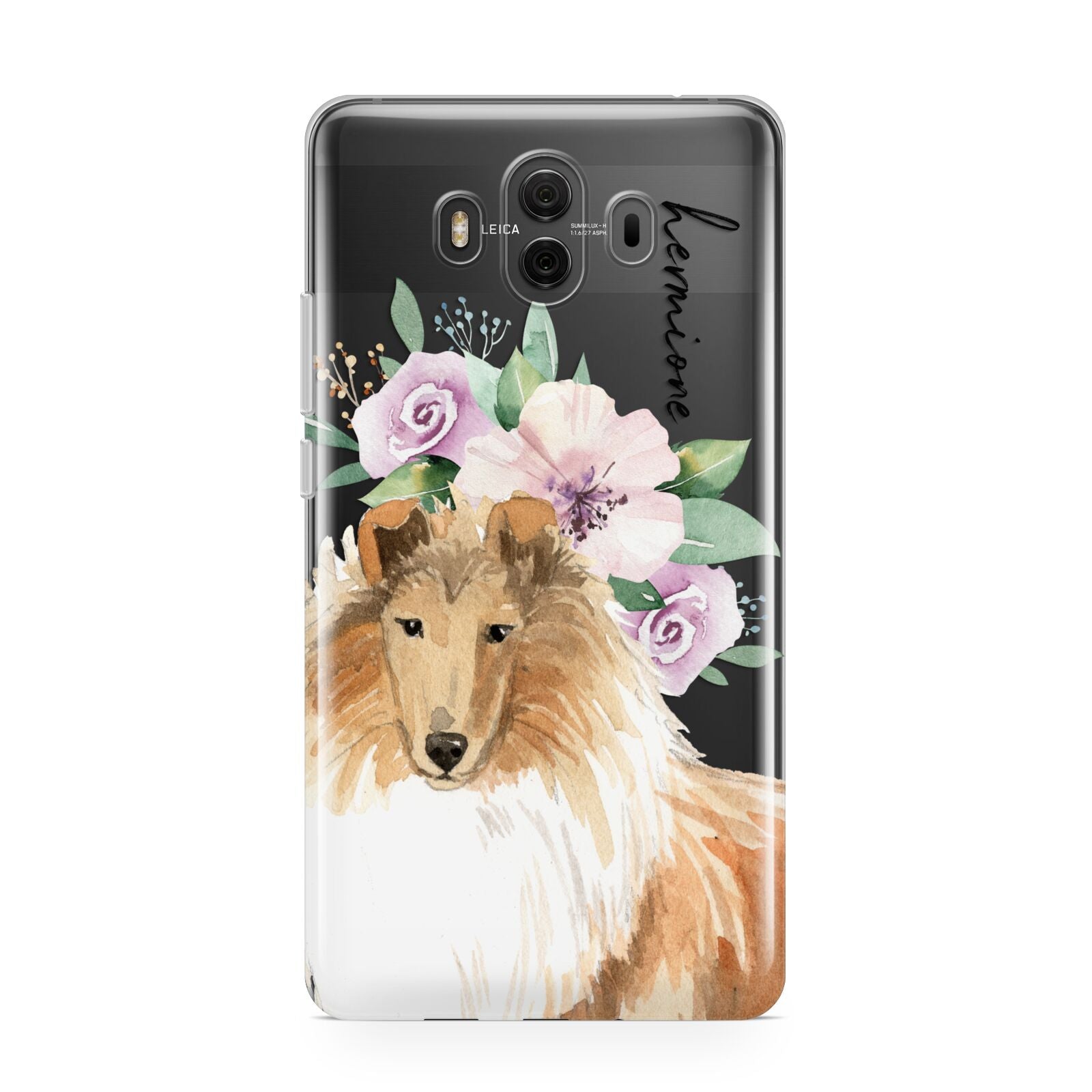 Personalised Rough Collie Huawei Mate 10 Protective Phone Case