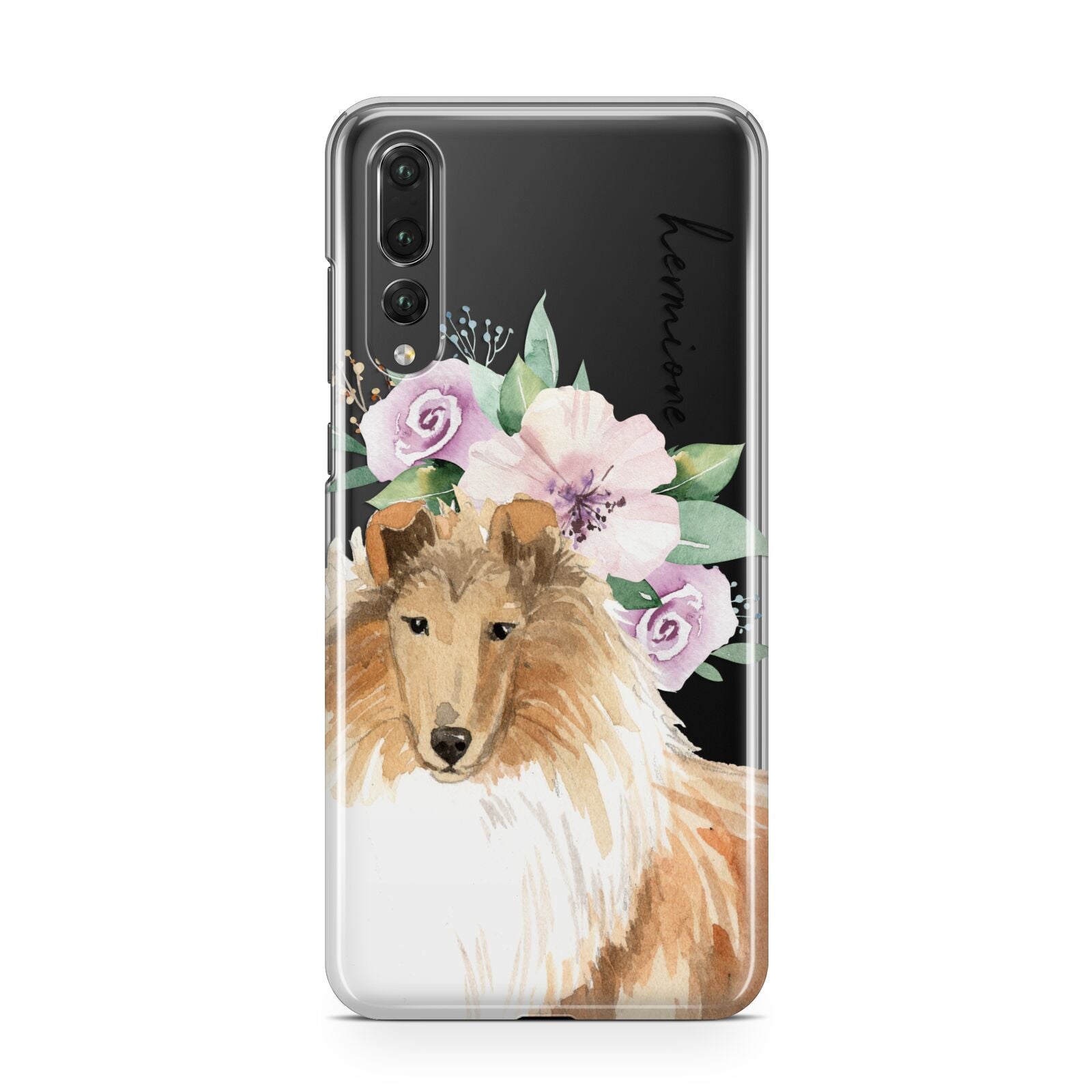 Personalised Rough Collie Huawei P20 Pro Phone Case