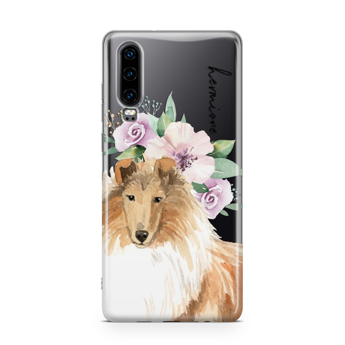 Personalised Rough Collie Huawei P30 Phone Case