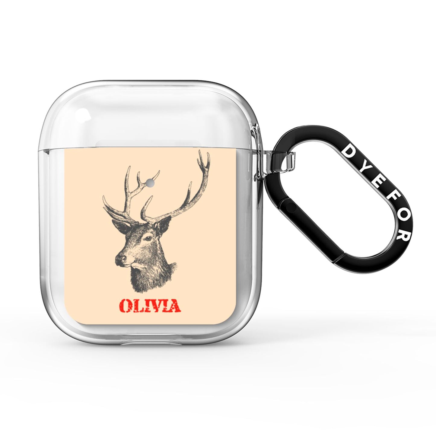 Personalised Rudolph AirPods Clear Case