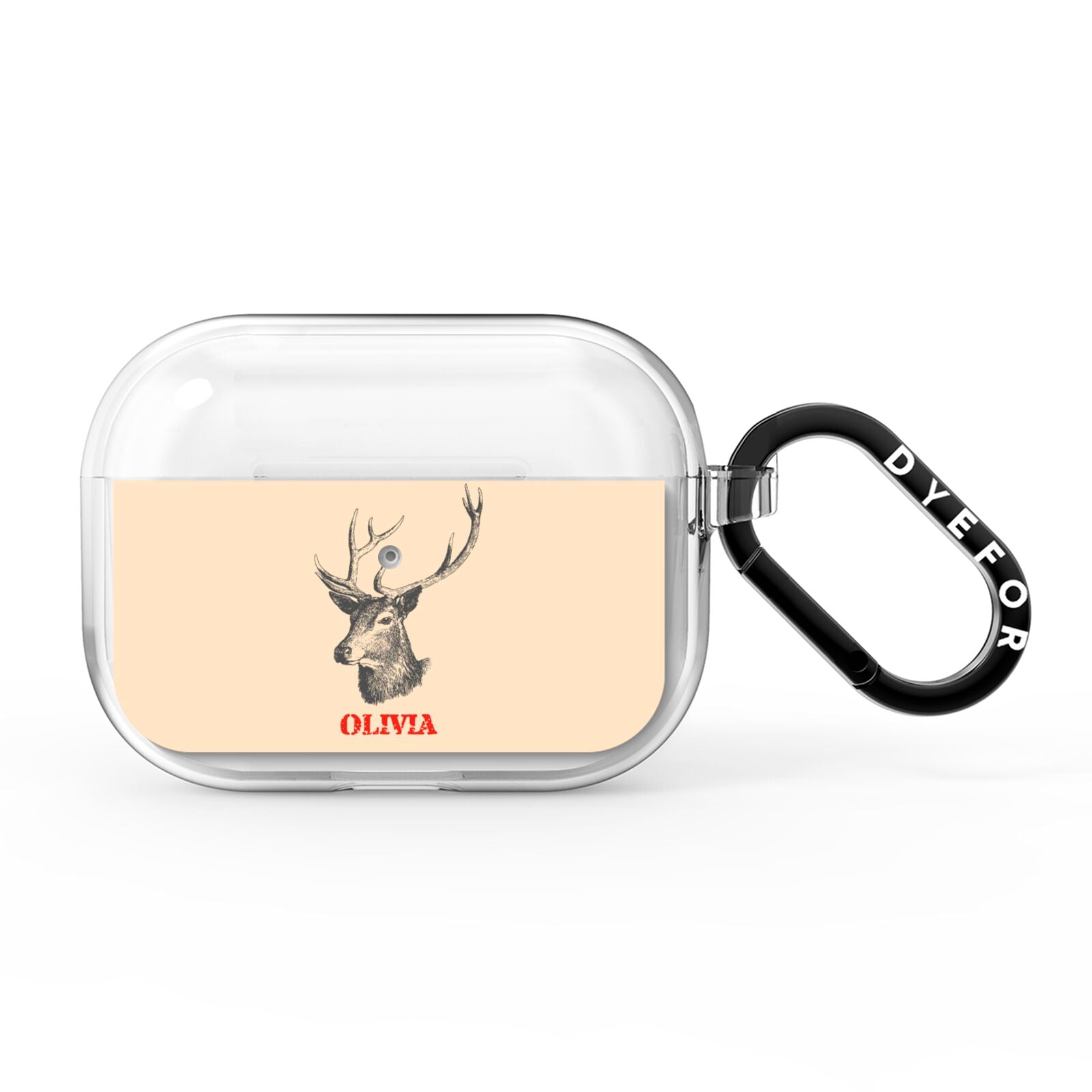 Personalised Rudolph AirPods Pro Clear Case