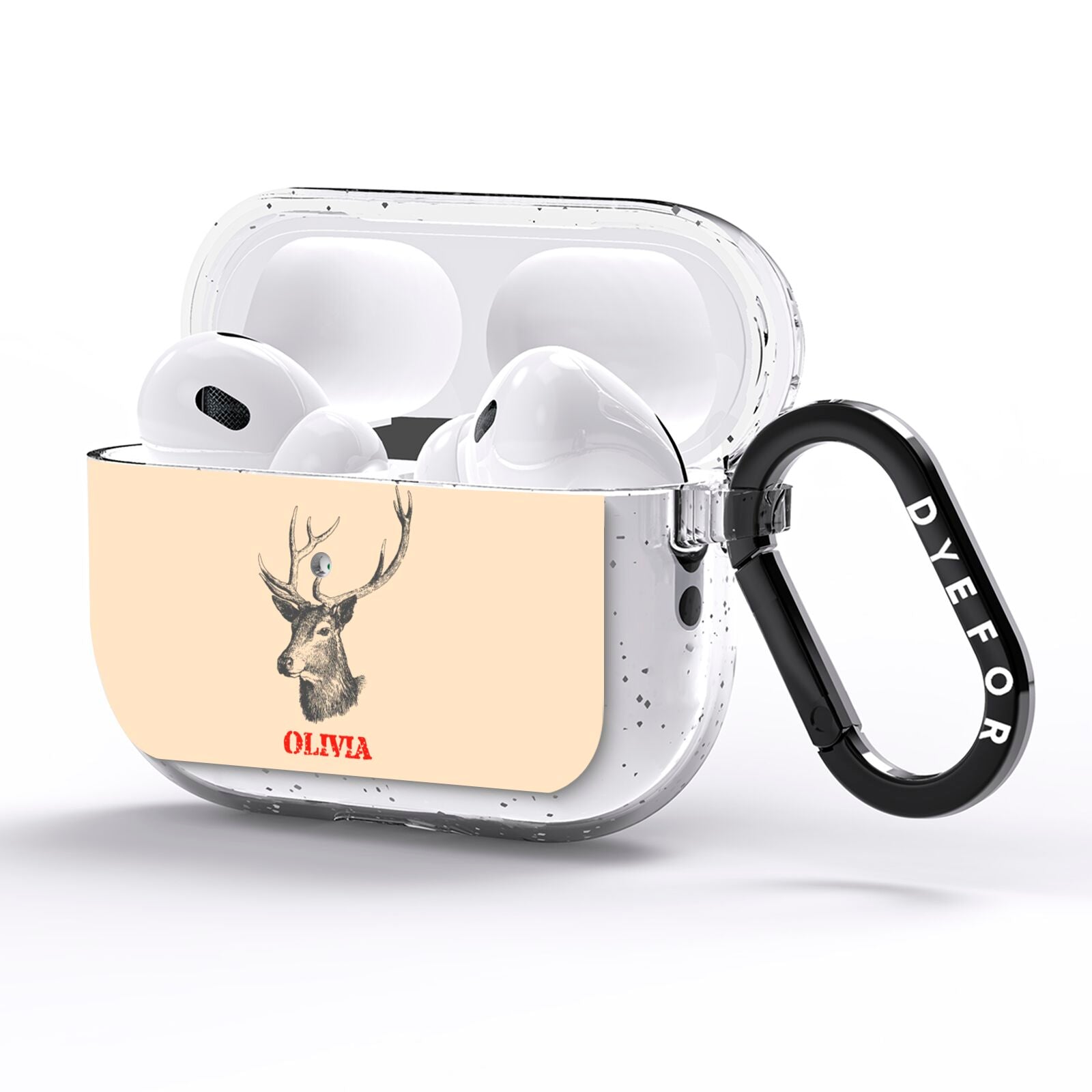 Personalised Rudolph AirPods Pro Glitter Case Side Image