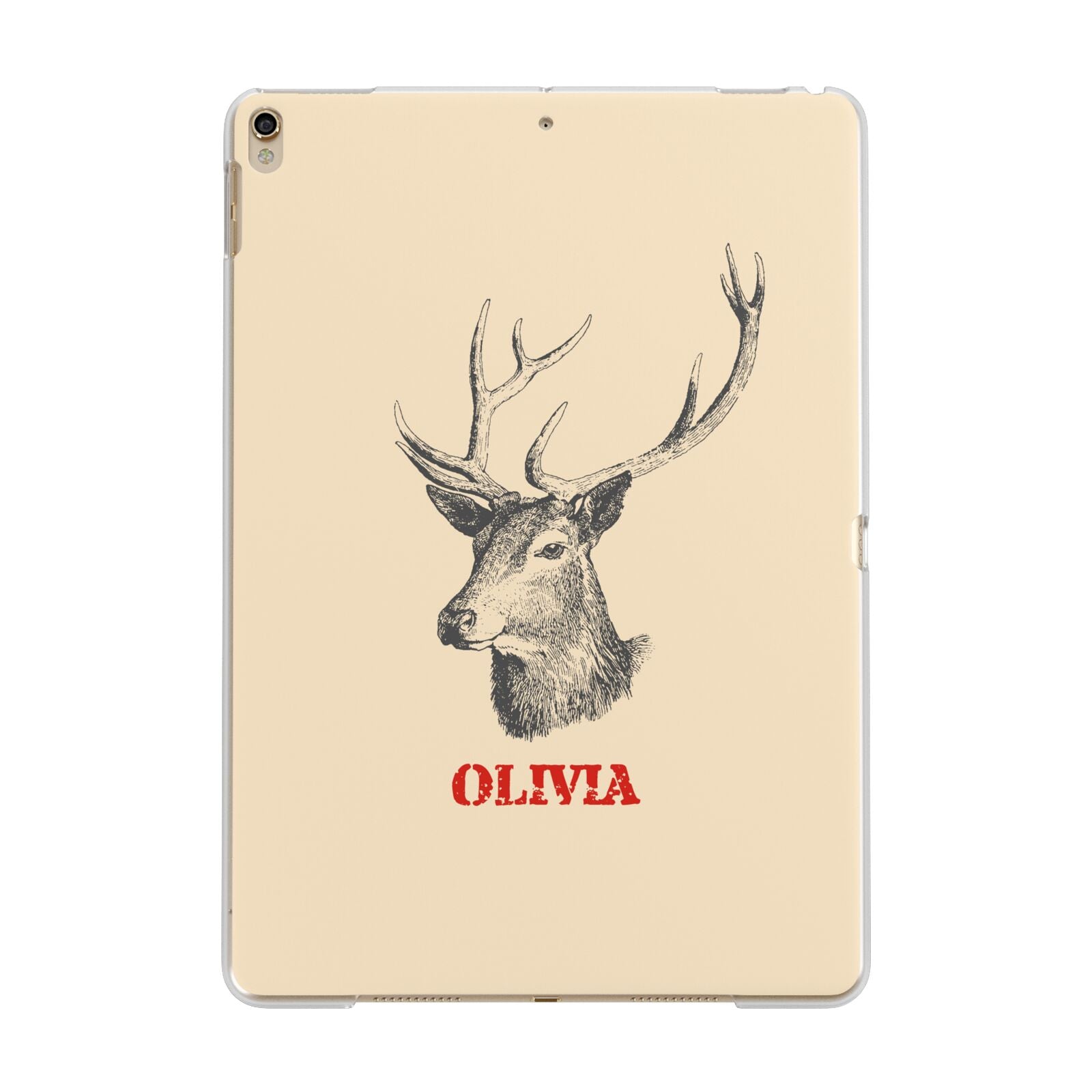 Personalised Rudolph Apple iPad Gold Case