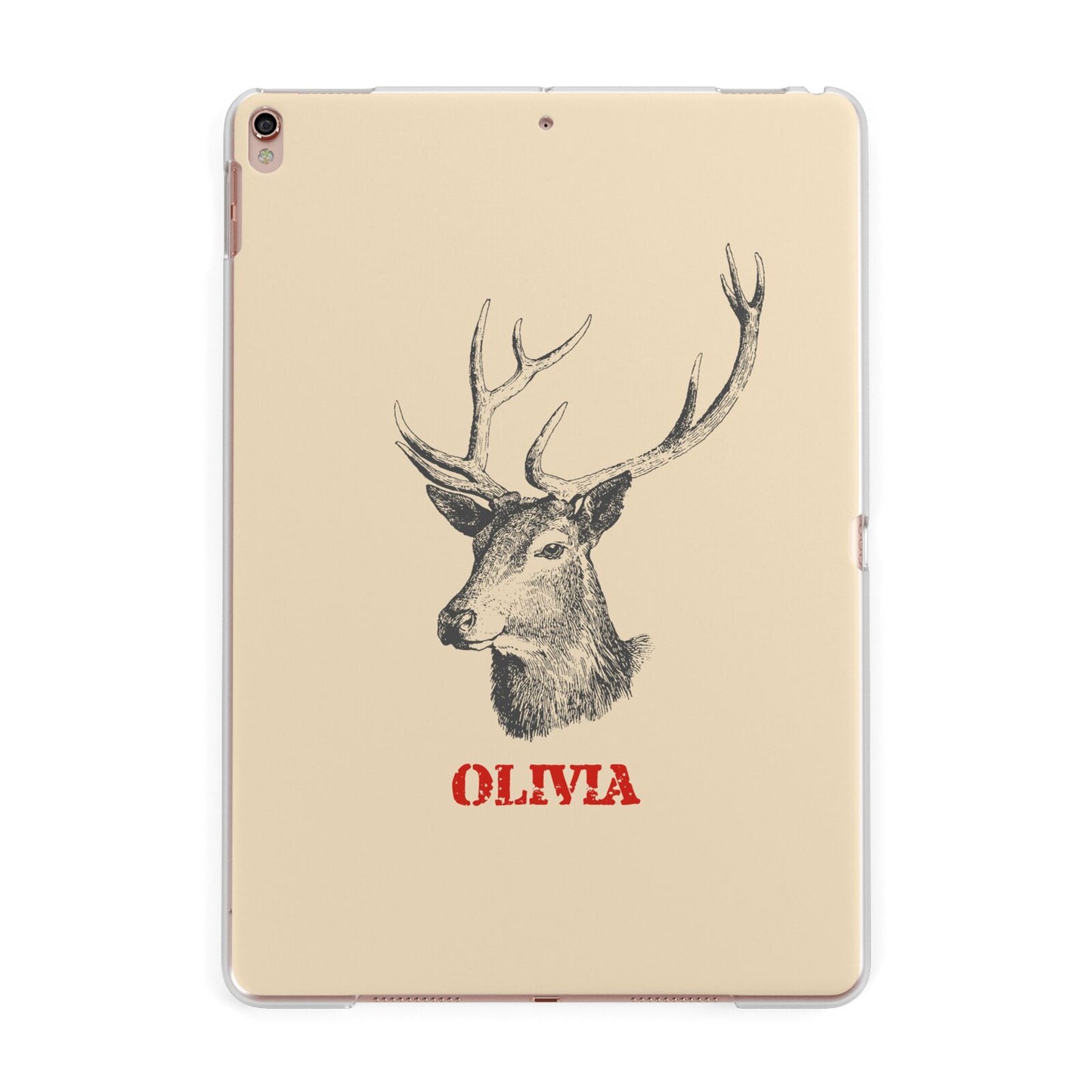 Personalised Rudolph Apple iPad Rose Gold Case