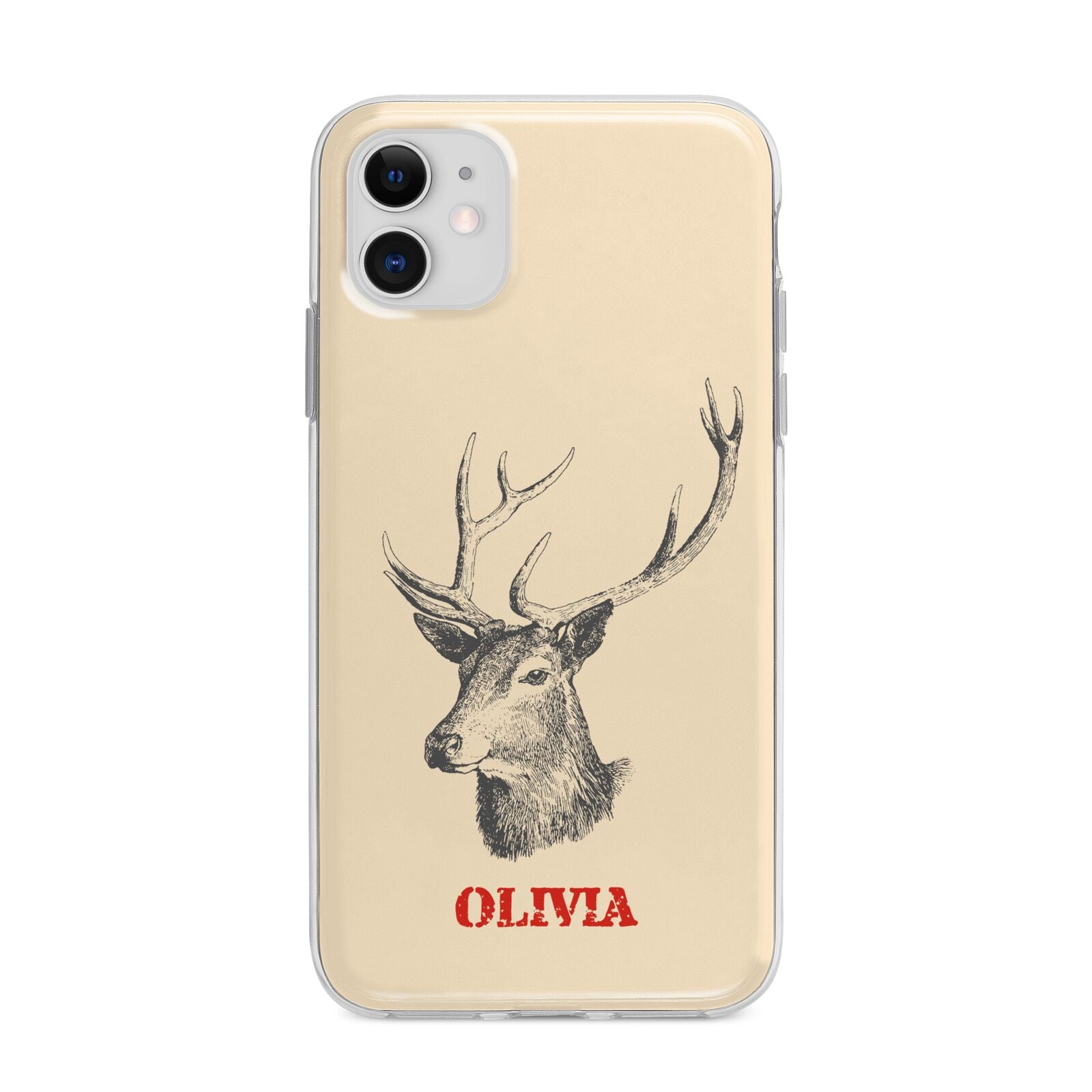 Personalised Rudolph Apple iPhone 11 in White with Bumper Case