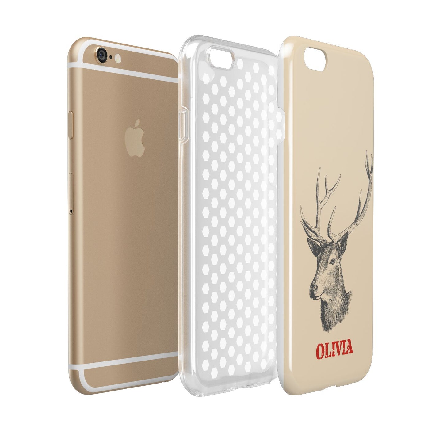 Personalised Rudolph Apple iPhone 6 3D Tough Case Expanded view