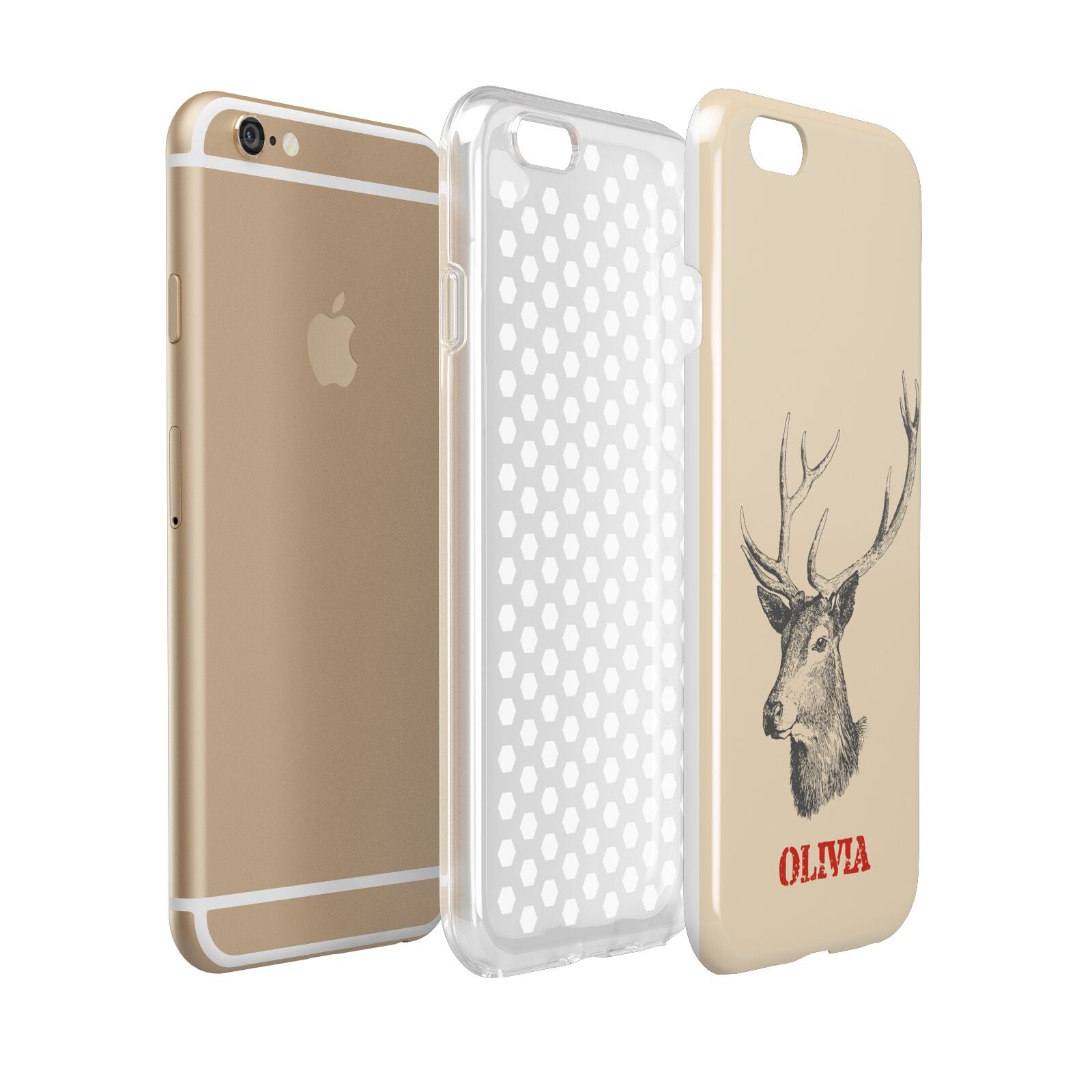 Personalised Rudolph Apple iPhone 6 3D Tough Case Expanded view