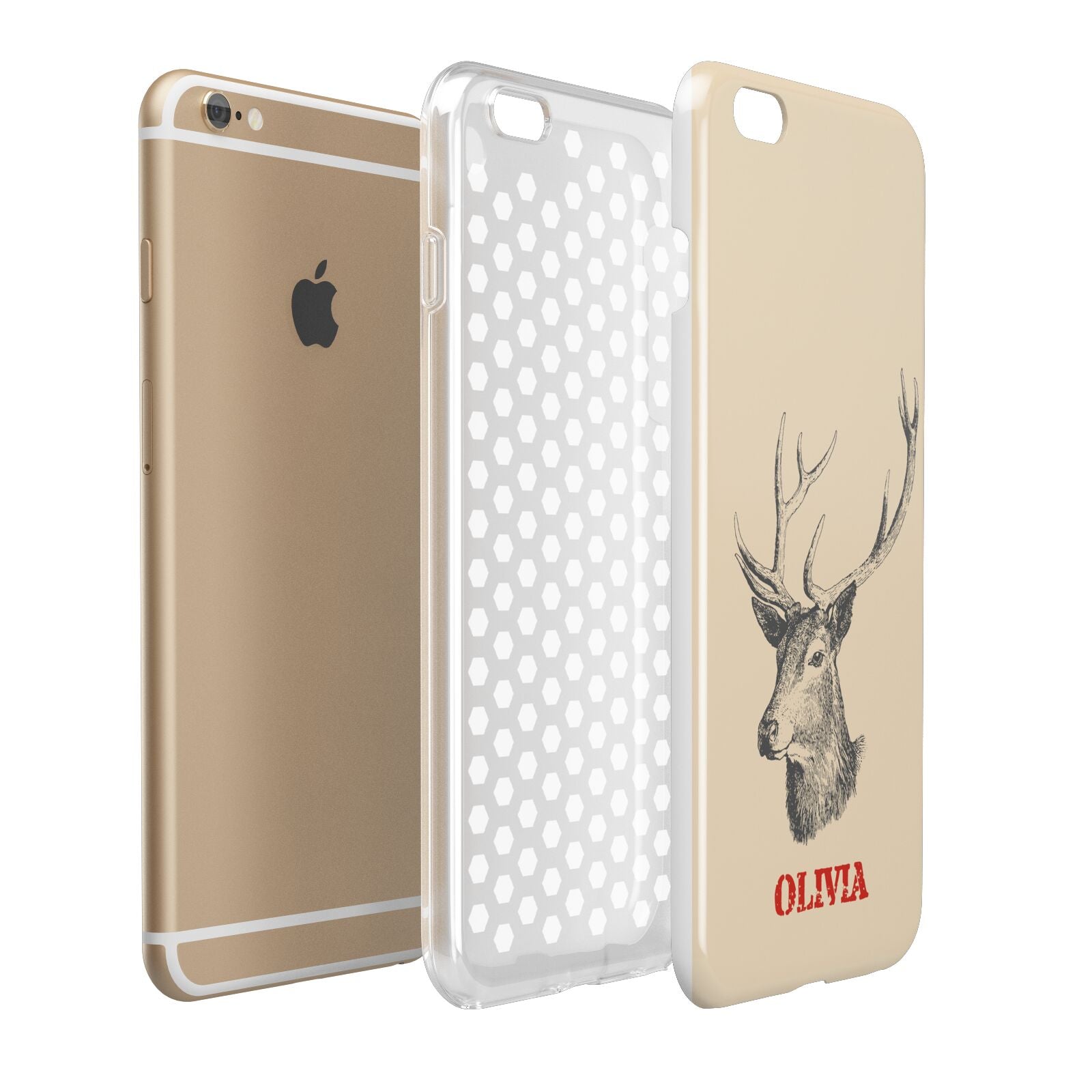 Personalised Rudolph Apple iPhone 6 Plus 3D Tough Case Expand Detail Image