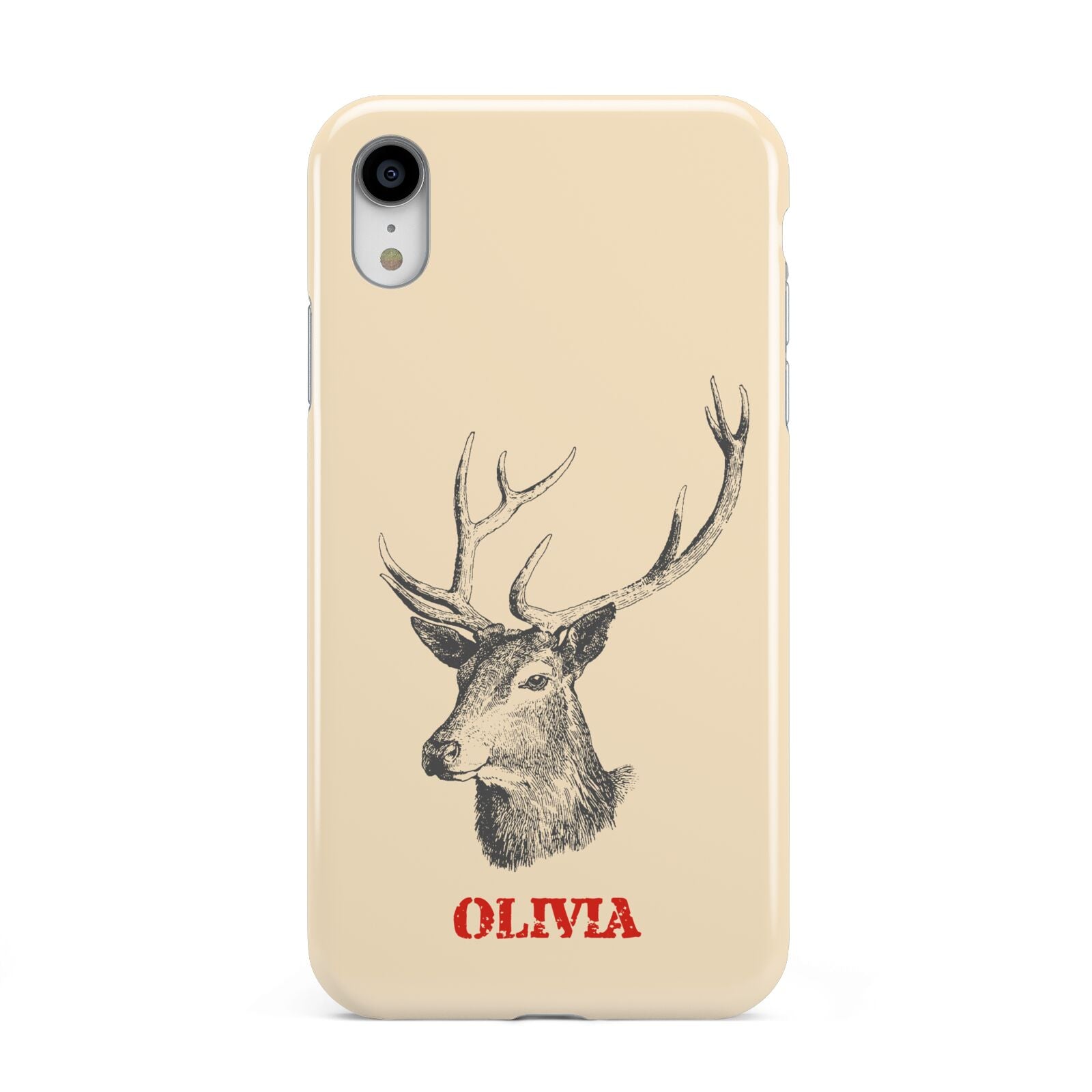 Personalised Rudolph Apple iPhone XR White 3D Tough Case