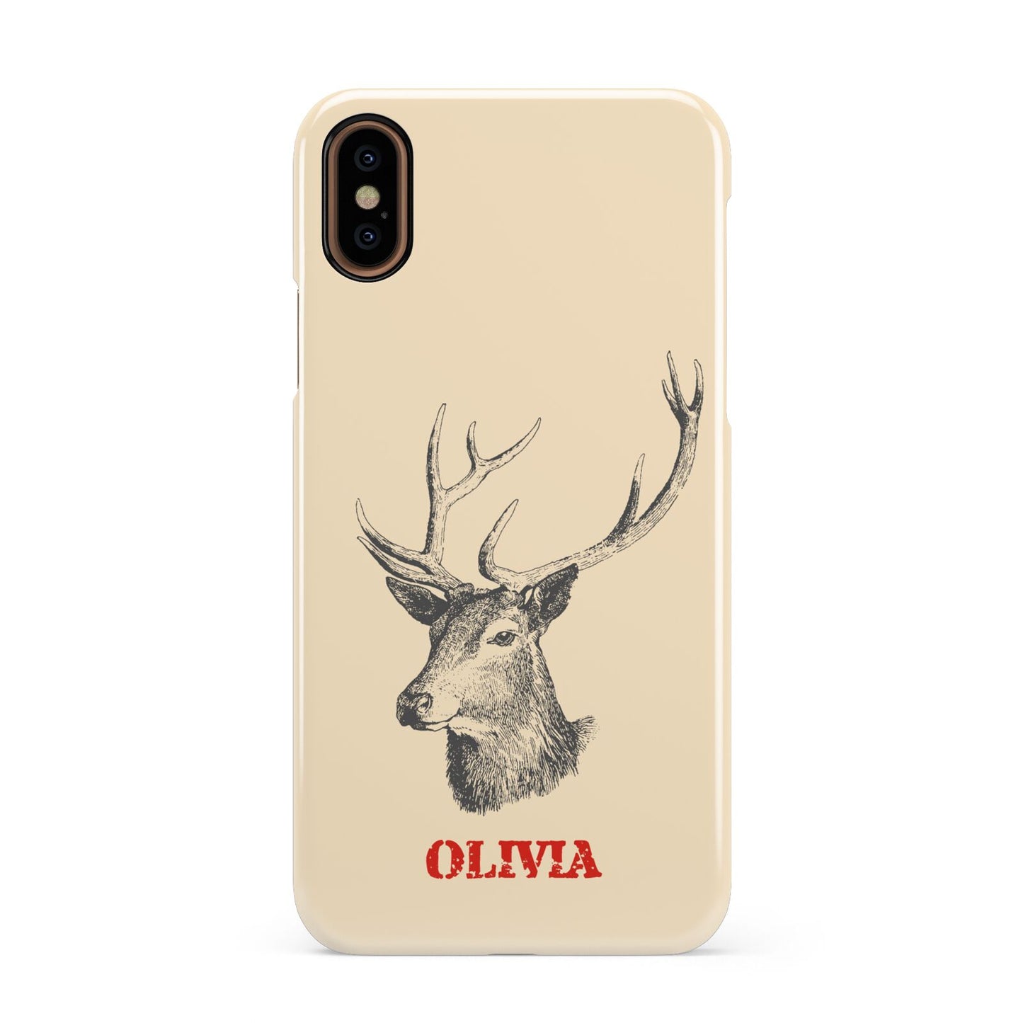 Personalised Rudolph Apple iPhone XS 3D Snap Case