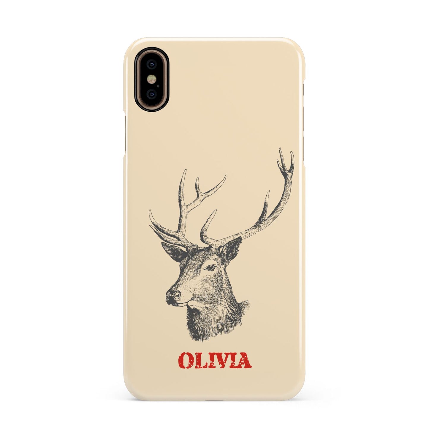 Personalised Rudolph Apple iPhone Xs Max 3D Snap Case