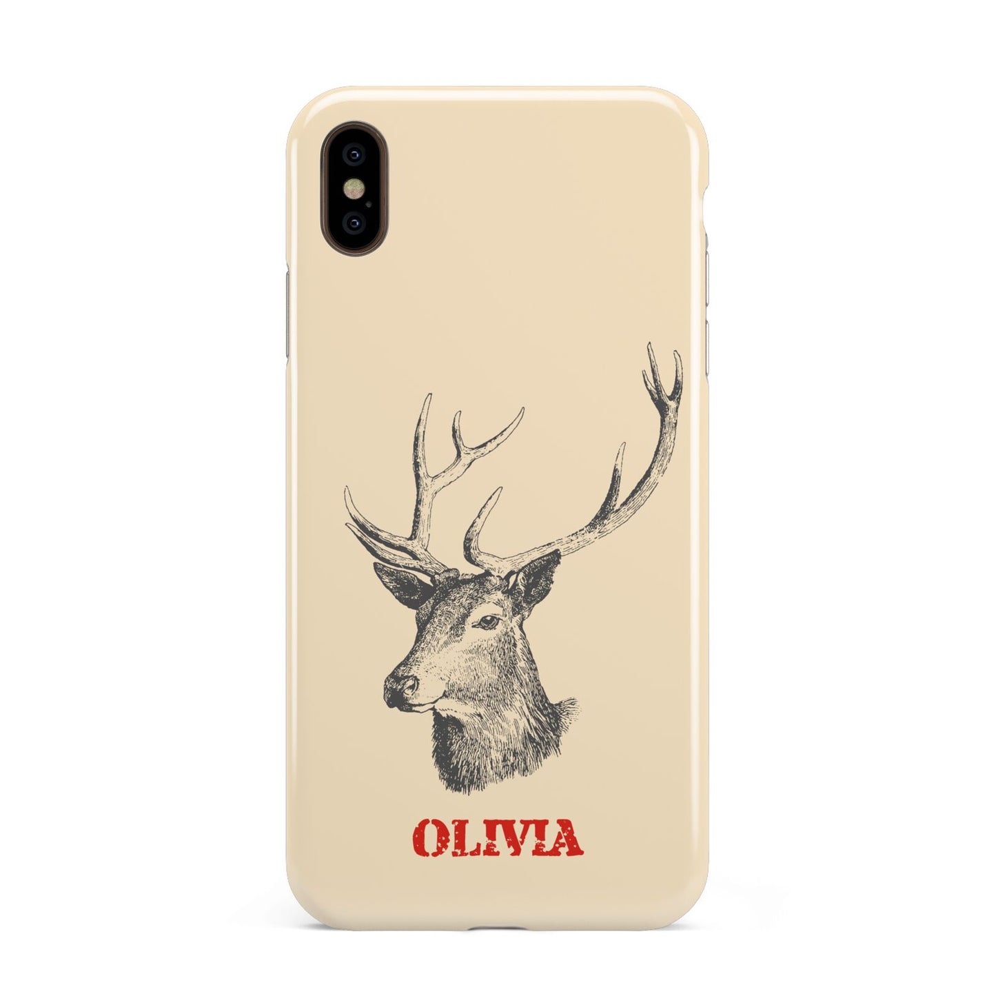 Personalised Rudolph Apple iPhone Xs Max 3D Tough Case