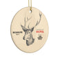 Personalised Rudolph Circle Decoration Side Angle