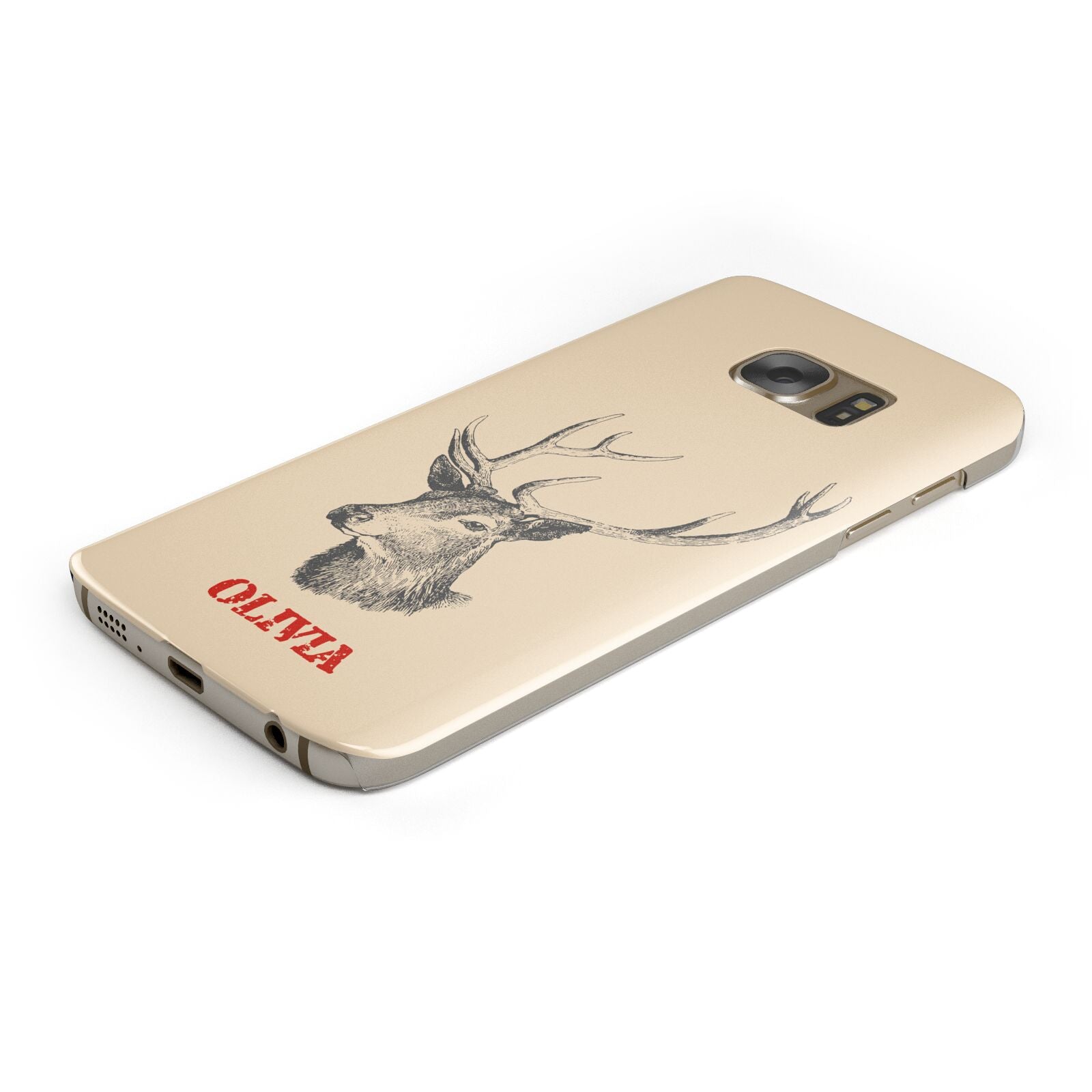 Personalised Rudolph Protective Samsung Galaxy Case Angled Image