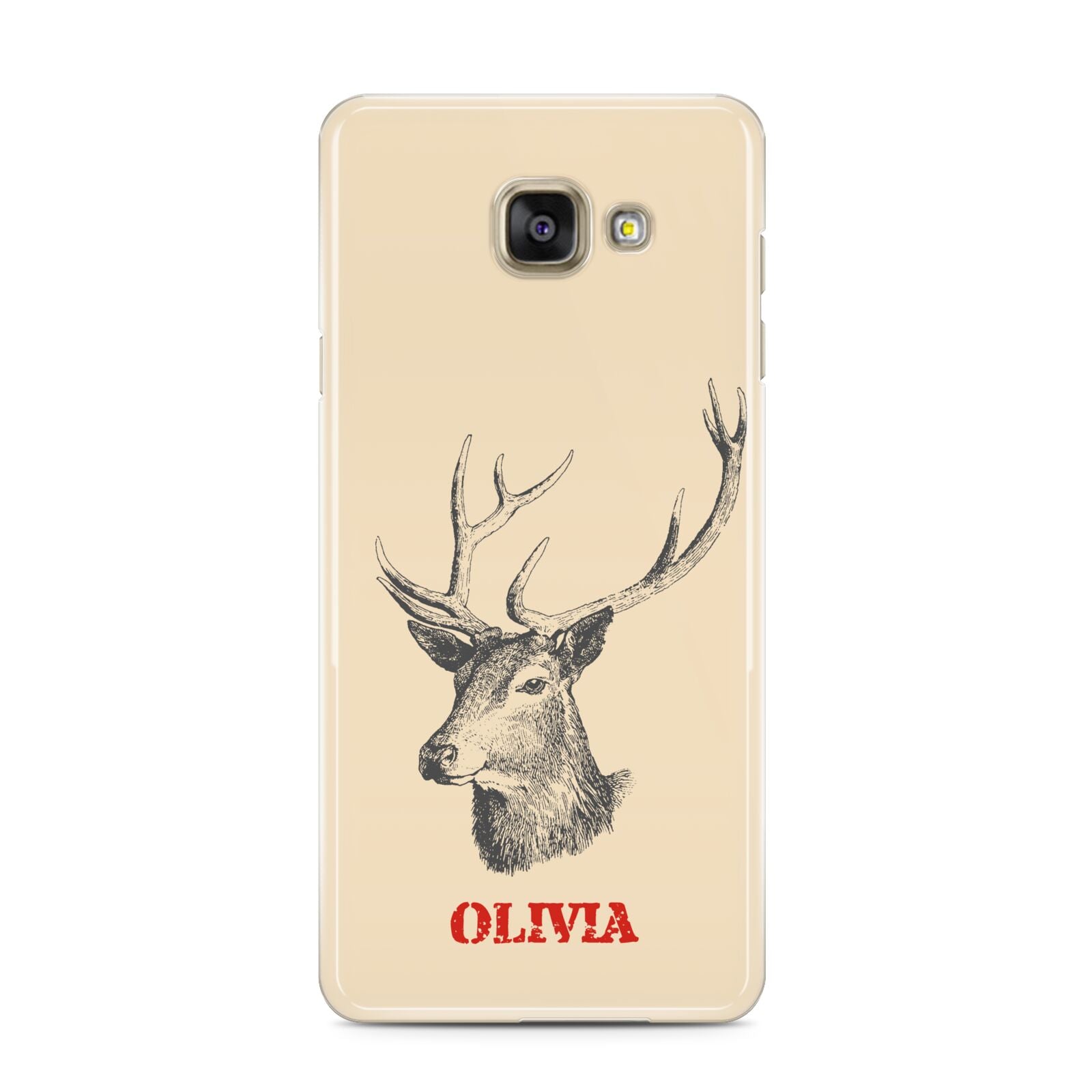 Personalised Rudolph Samsung Galaxy A3 2016 Case on gold phone