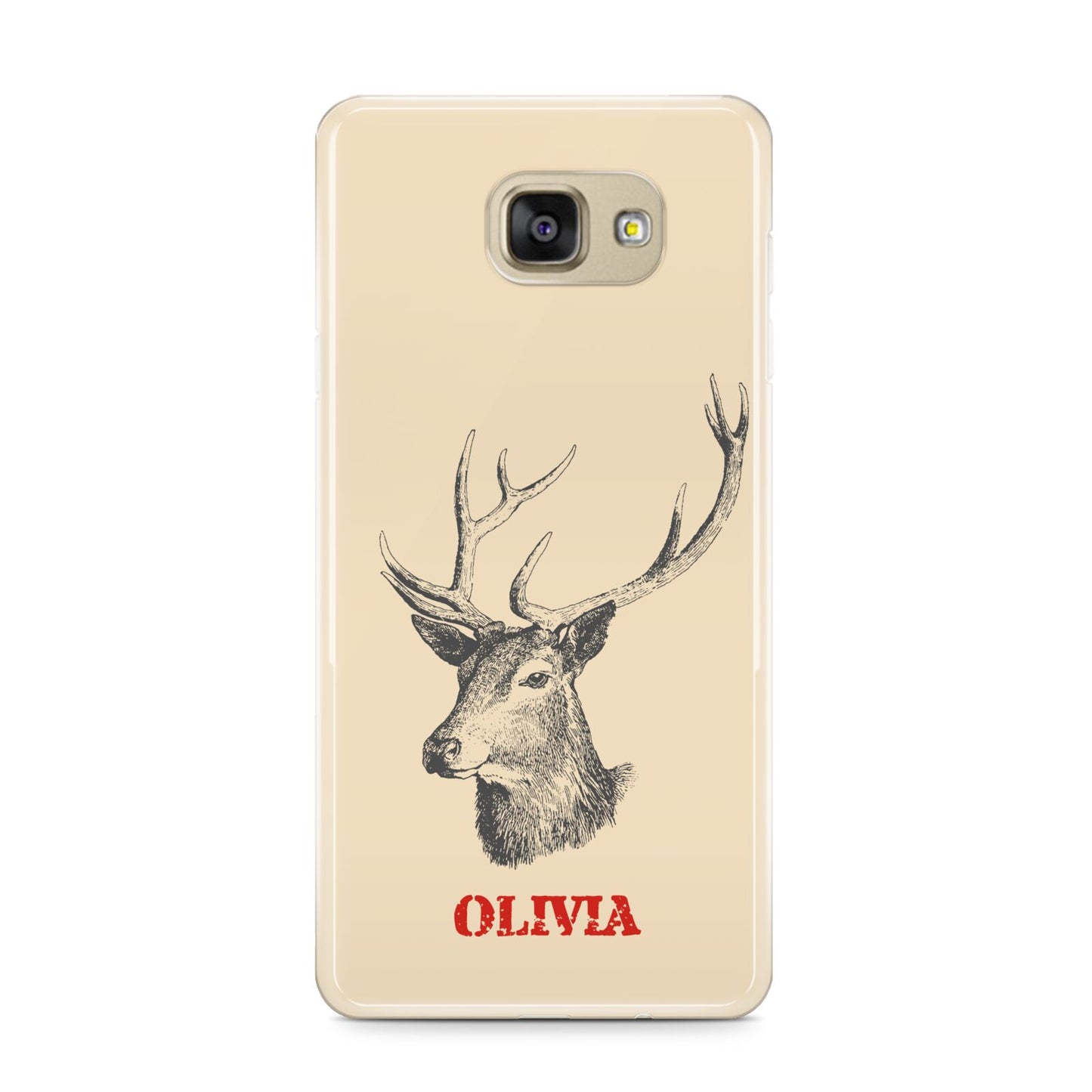 Personalised Rudolph Samsung Galaxy A9 2016 Case on gold phone