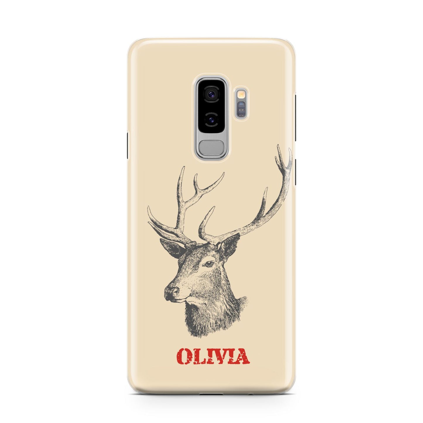 Personalised Rudolph Samsung Galaxy S9 Plus Case on Silver phone