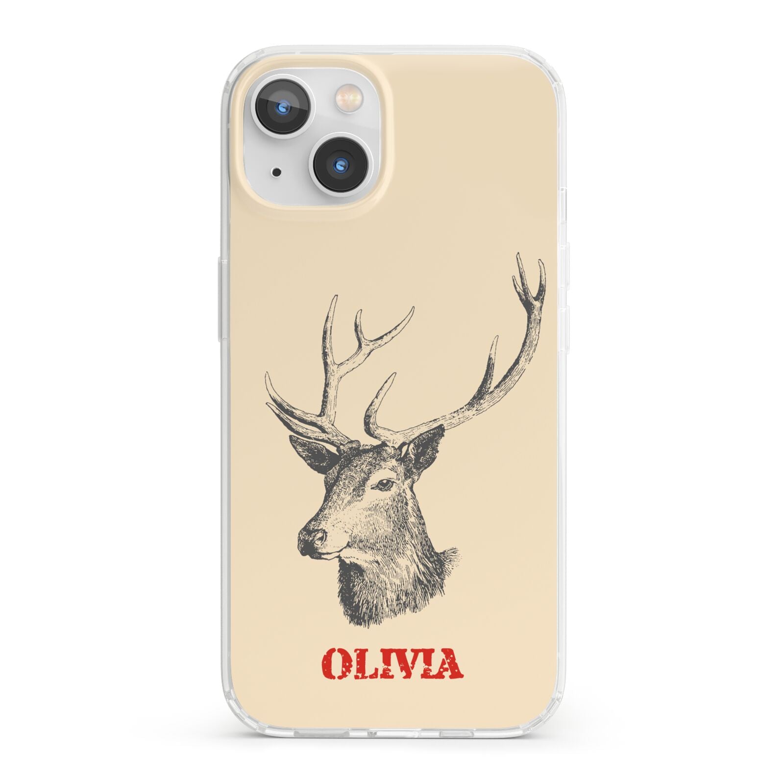 Personalised Rudolph iPhone 13 Clear Bumper Case