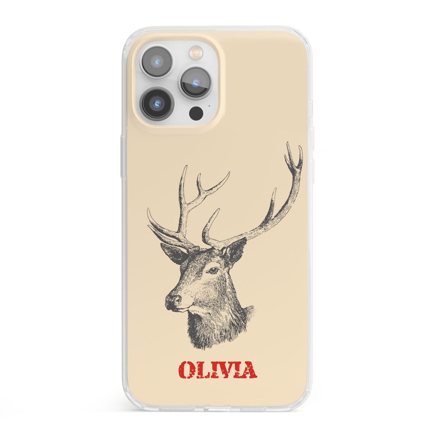 Personalised Rudolph iPhone 13 Pro Max Clear Bumper Case