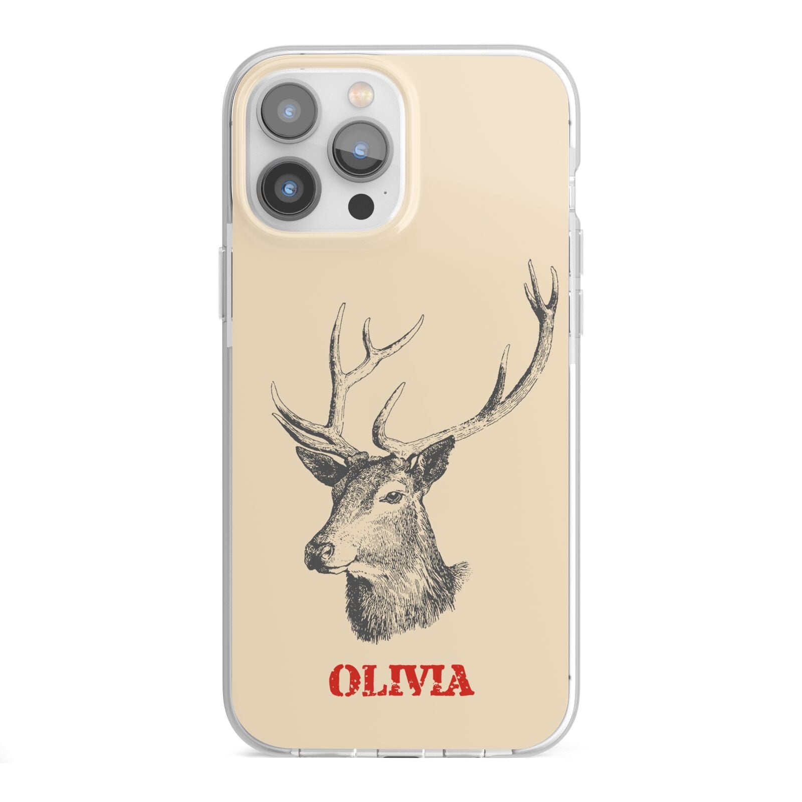 Personalised Rudolph iPhone 13 Pro Max TPU Impact Case with White Edges