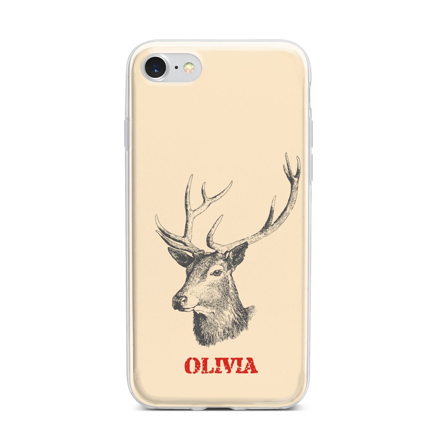 Personalised Rudolph iPhone 7 Bumper Case on Silver iPhone