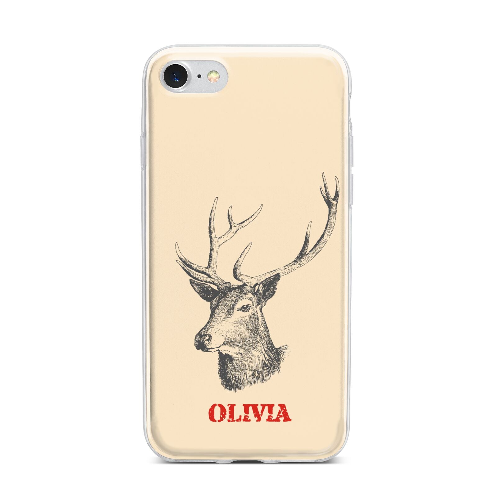 Personalised Rudolph iPhone 7 Bumper Case on Silver iPhone