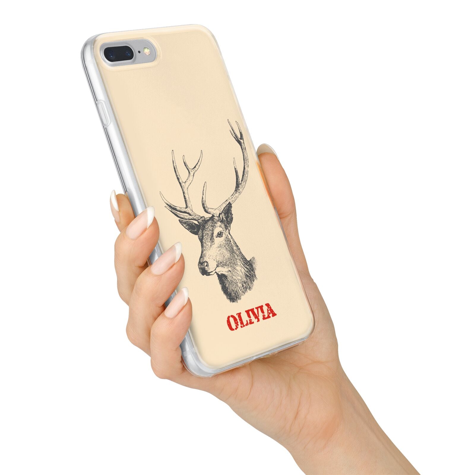 Personalised Rudolph iPhone 7 Plus Bumper Case on Silver iPhone Alternative Image