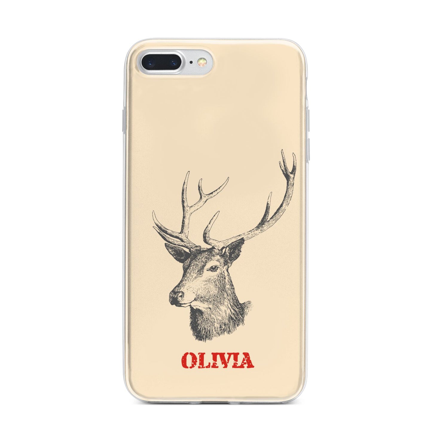 Personalised Rudolph iPhone 7 Plus Bumper Case on Silver iPhone