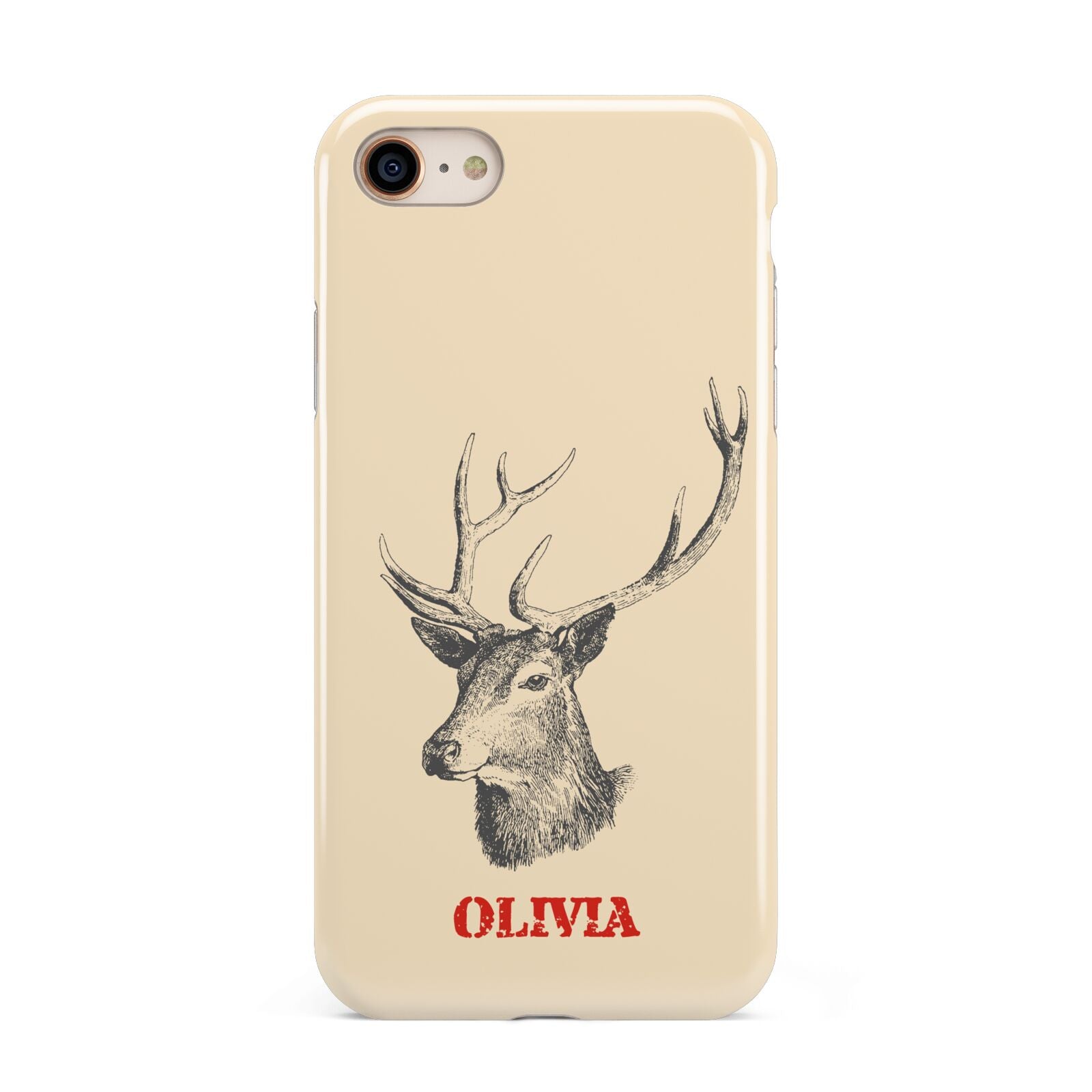 Personalised Rudolph iPhone 8 3D Tough Case on Gold Phone