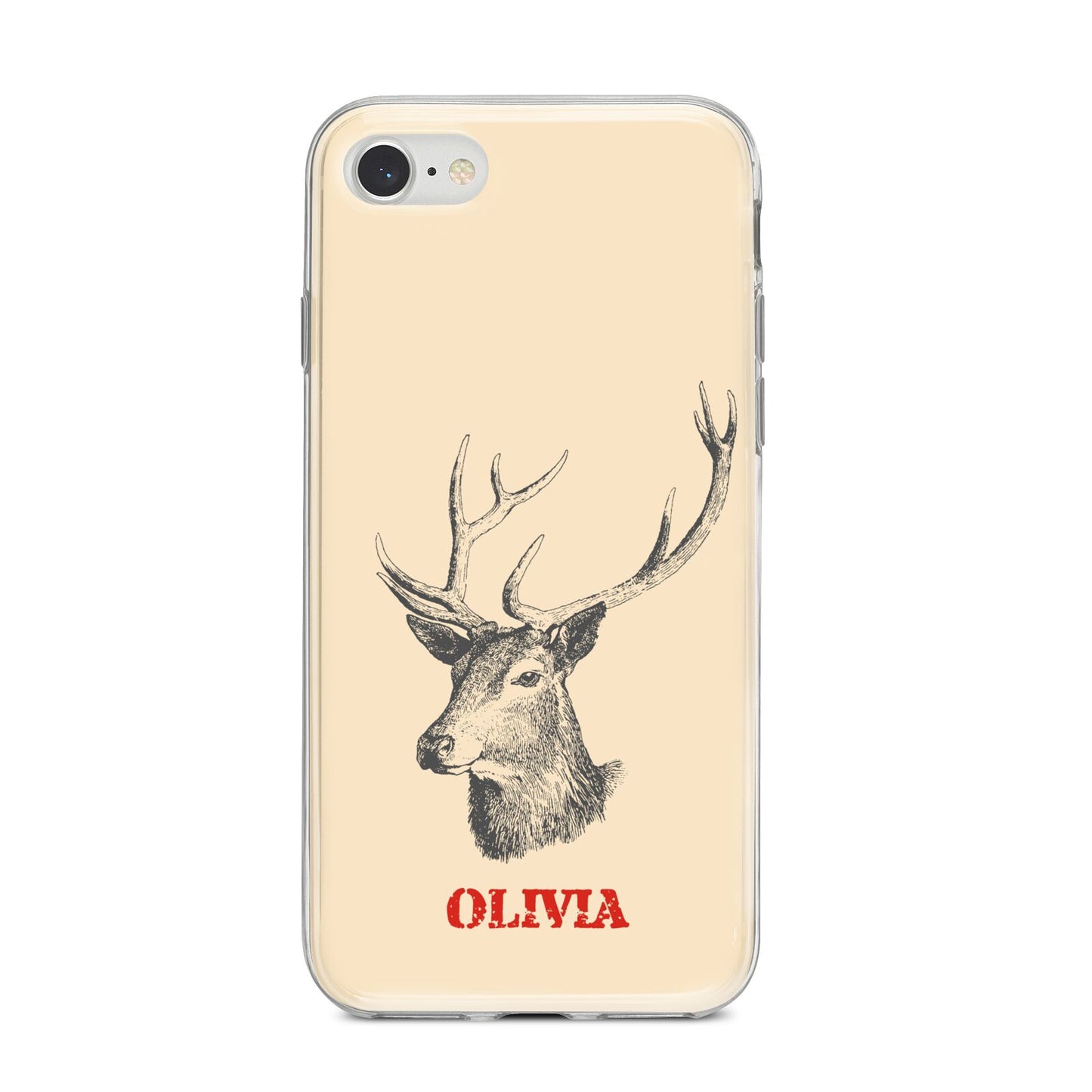 Personalised Rudolph iPhone 8 Bumper Case on Silver iPhone