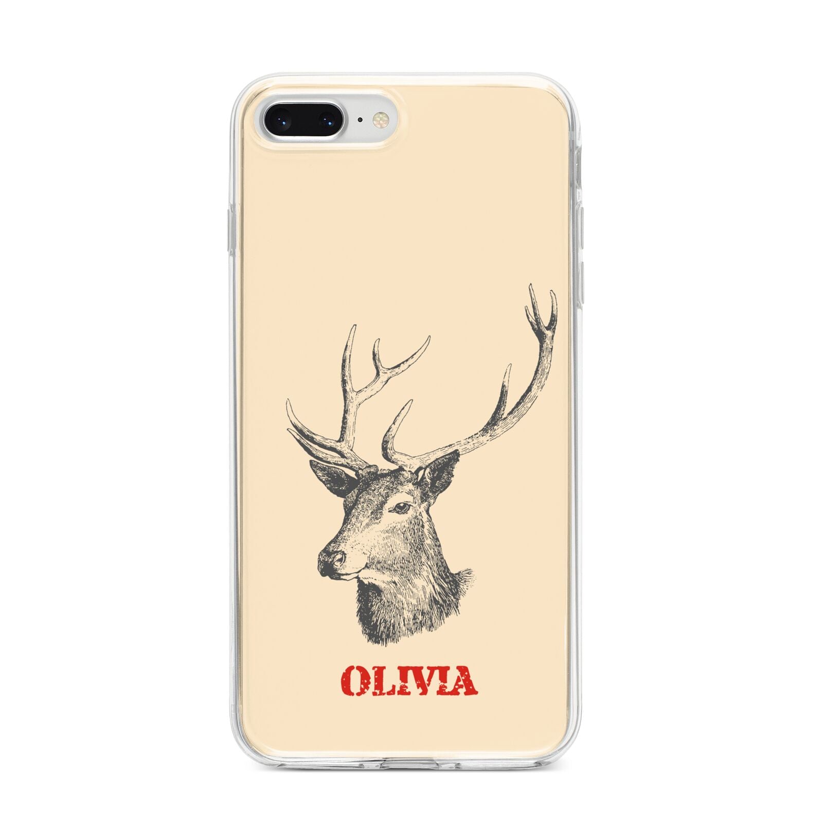 Personalised Rudolph iPhone 8 Plus Bumper Case on Silver iPhone