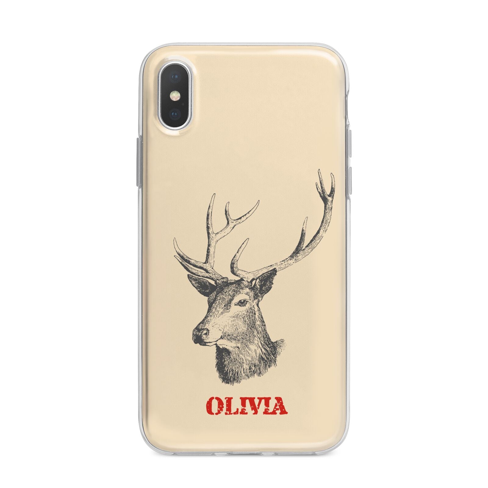 Personalised Rudolph iPhone X Bumper Case on Silver iPhone Alternative Image 1