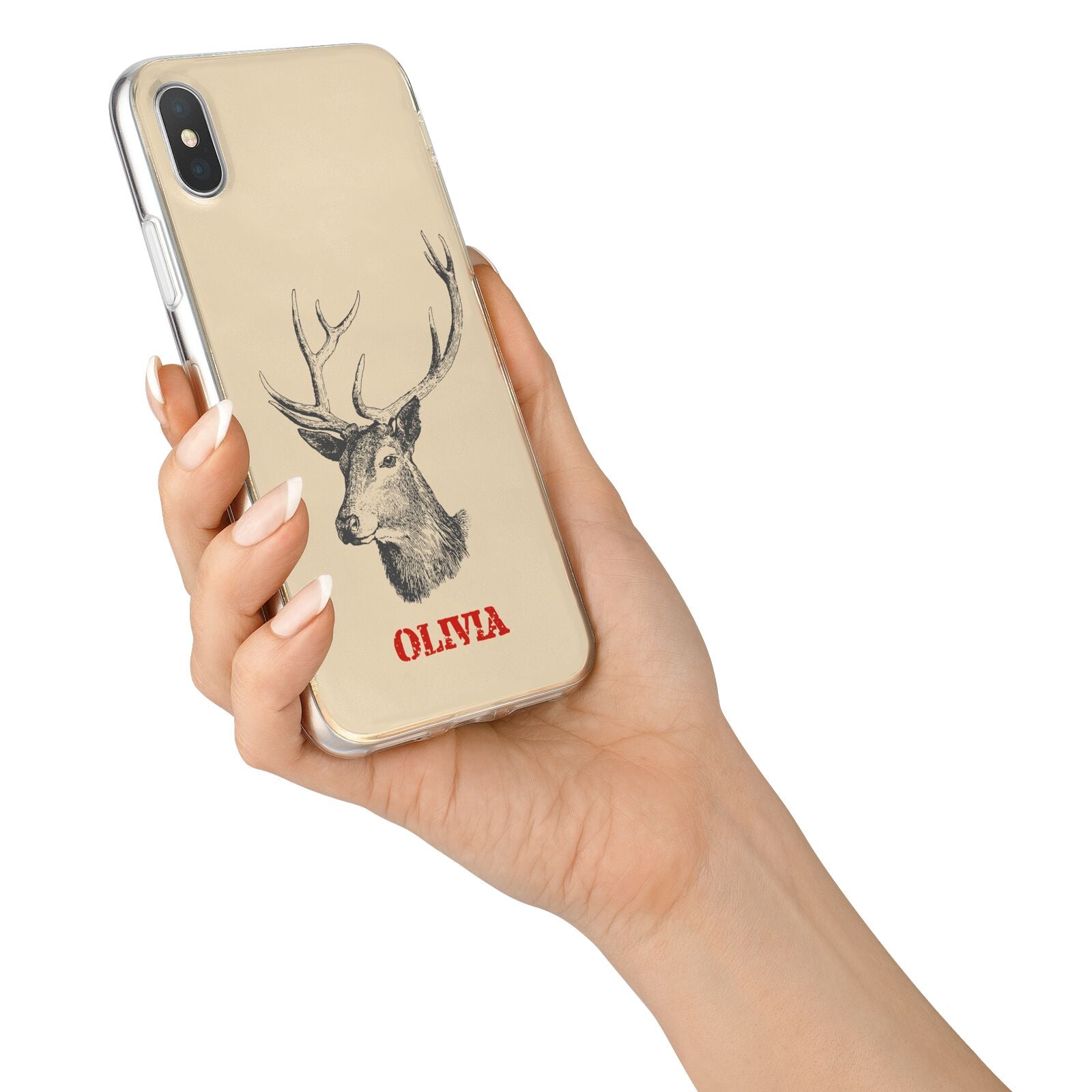 Personalised Rudolph iPhone X Bumper Case on Silver iPhone Alternative Image 2