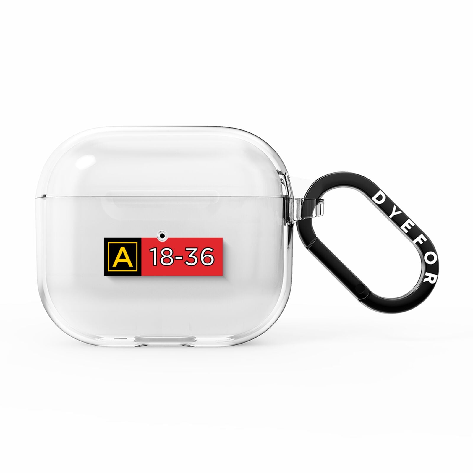 Personalised Runway Holding Position AirPods Clear Case 3rd Gen