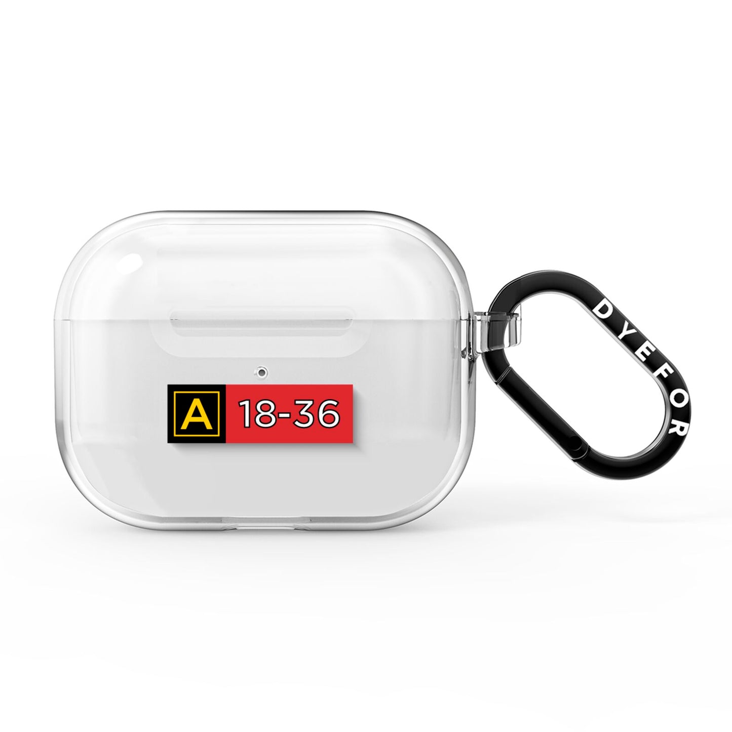 Personalised Runway Holding Position AirPods Pro Clear Case