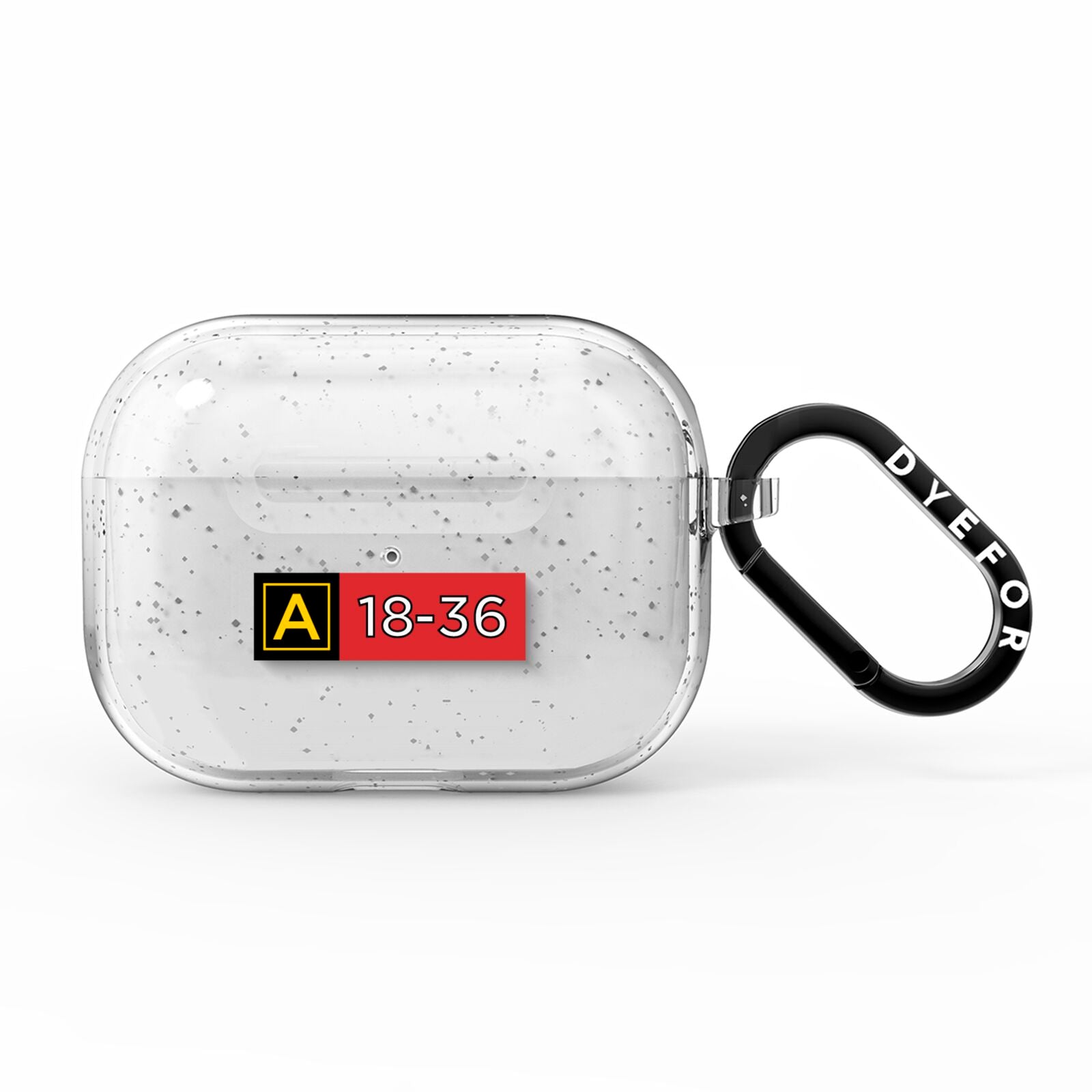 Personalised Runway Holding Position AirPods Pro Glitter Case