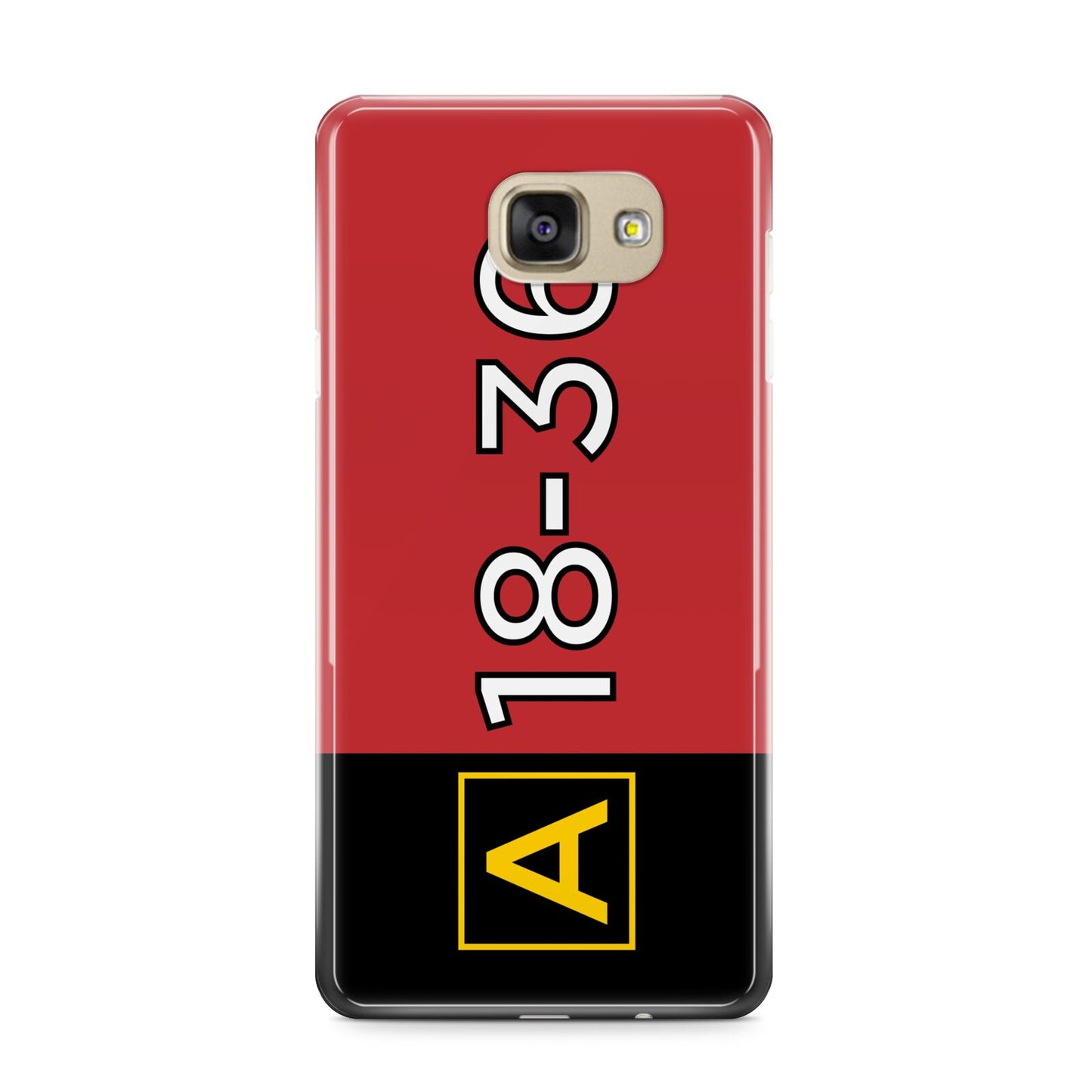 Personalised Runway Holding Position Samsung Galaxy A9 2016 Case on gold phone