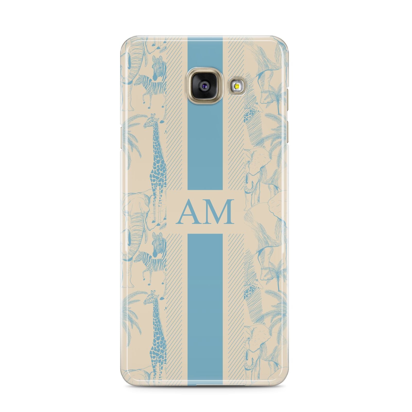 Personalised Safari Samsung Galaxy A3 2016 Case on gold phone