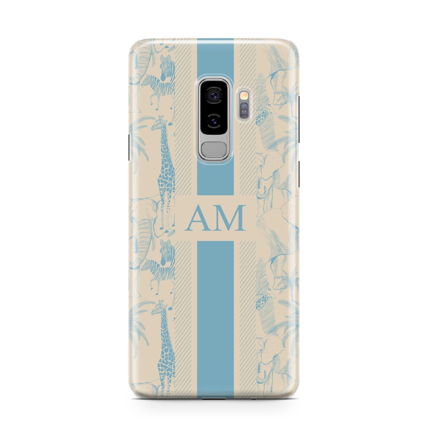 Personalised Safari Samsung Galaxy S9 Plus Case on Silver phone