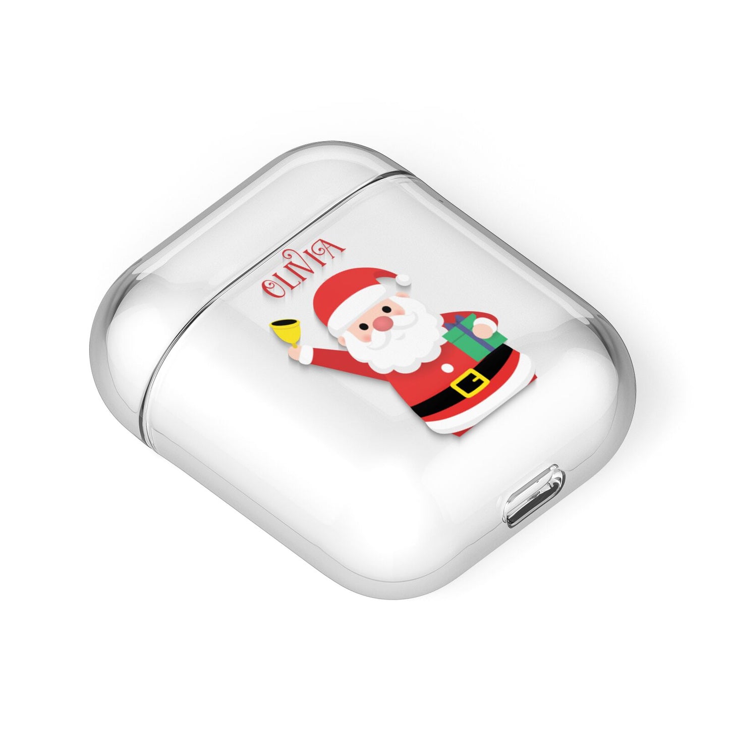 Personalised Santa AirPods Case Laid Flat