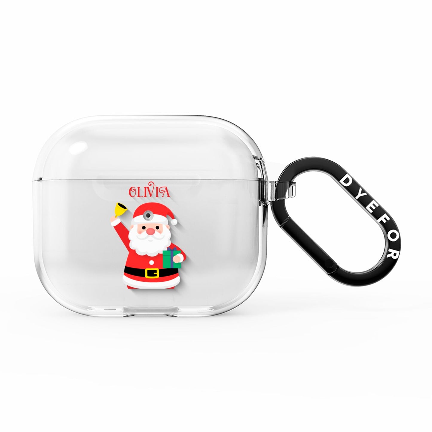 Personalised Santa AirPods Clear Case 3rd Gen