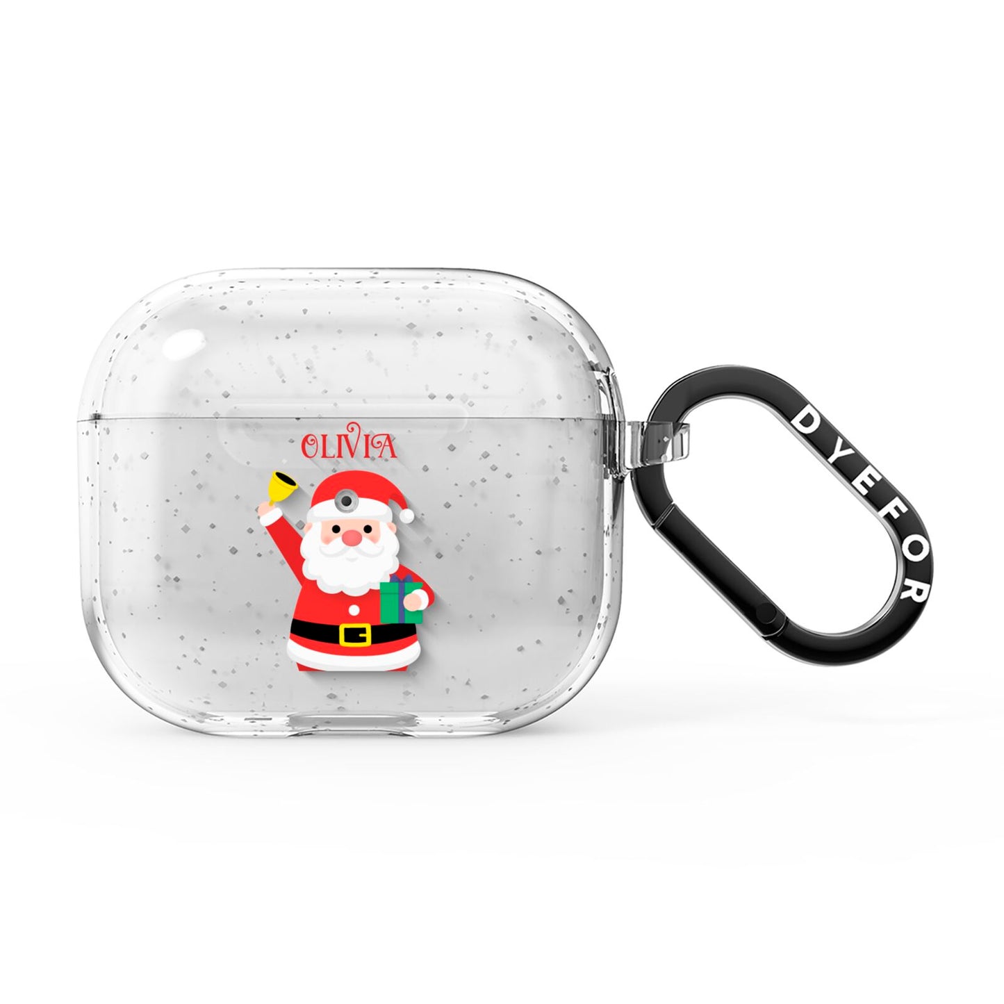 Personalised Santa AirPods Glitter Case 3rd Gen