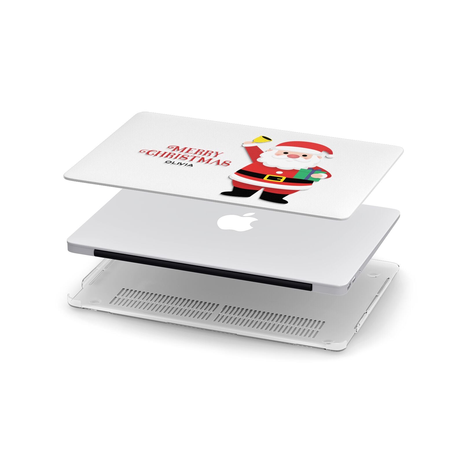 Personalised Santa Apple MacBook Case in Detail