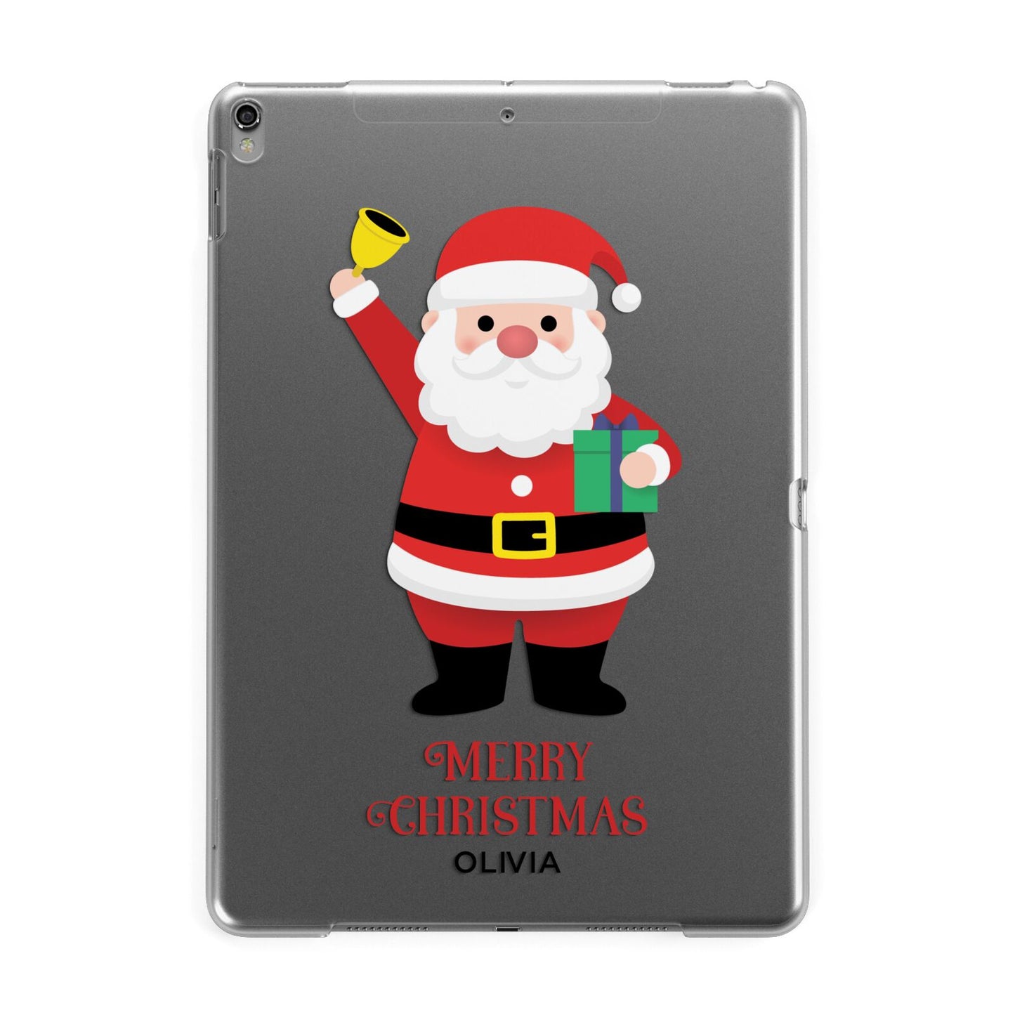 Personalised Santa Apple iPad Grey Case