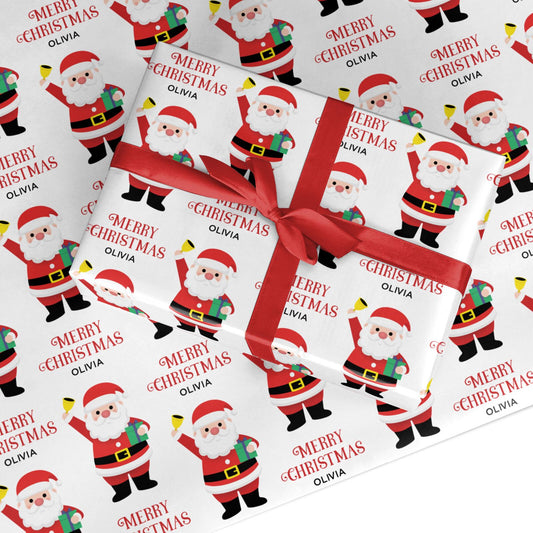 Personalised Santa Custom Wrapping Paper