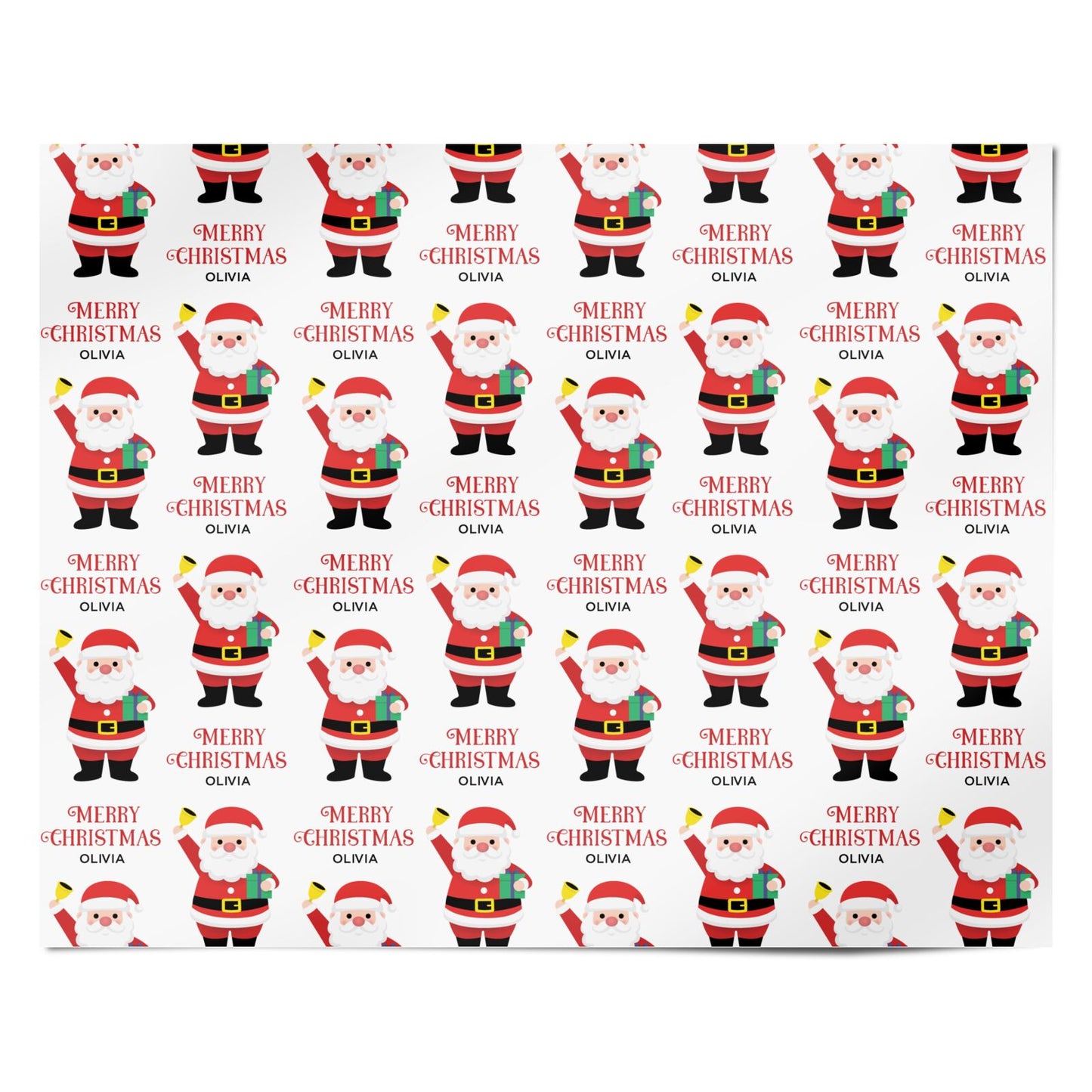 Personalised Santa Personalised Wrapping Paper Alternative